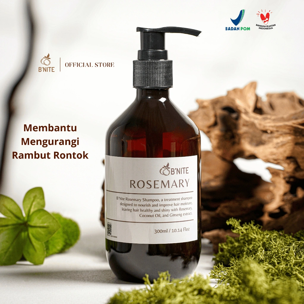 B'NITE Rosemary Hair Treatment Shampoo - Hair Fall Control Shampoo - Perawatan Rambut Rontok