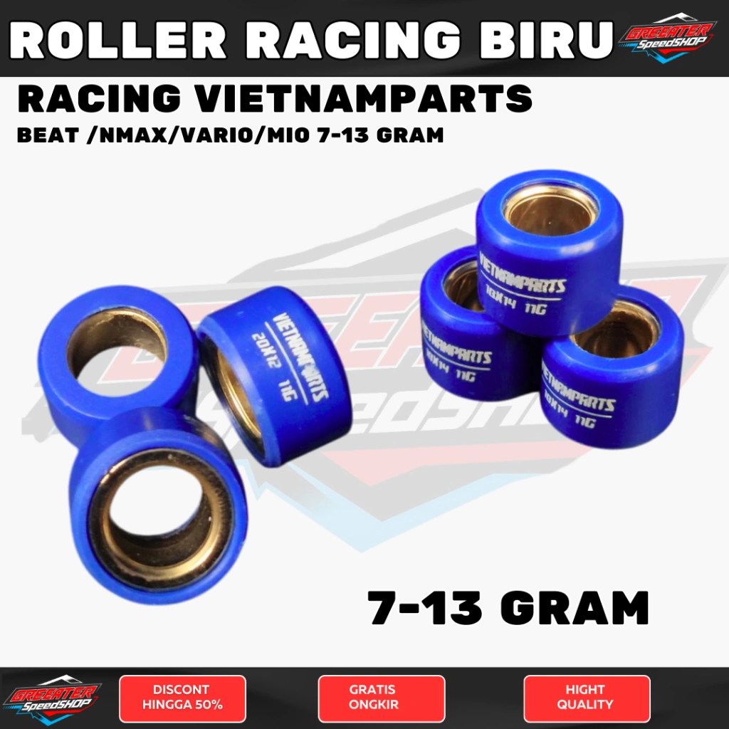 ROLLER VIETNAMPART KITACO RACING SLIDING ROLLER 8-12 GRAM ANDTI GRUDUK 4 PCS 1 SET ROLLER RACING ROLLER VARIO ROLLER BEAT ROLLER NMAX