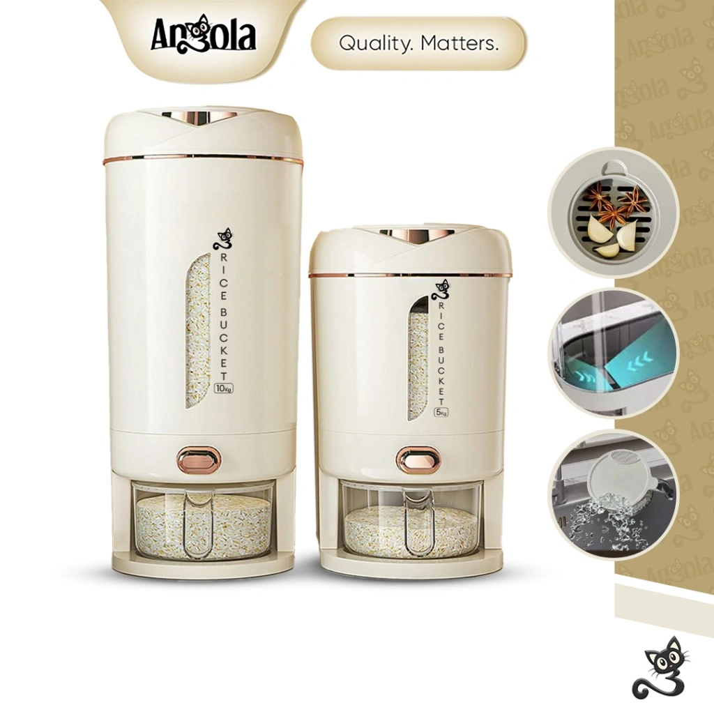 [SPESIAL] ANGOLA Rice Dispenser Otomatis E29-E31 Dispenser Beras Tempat Wadah Penyimpanan Beras Rice Bucket