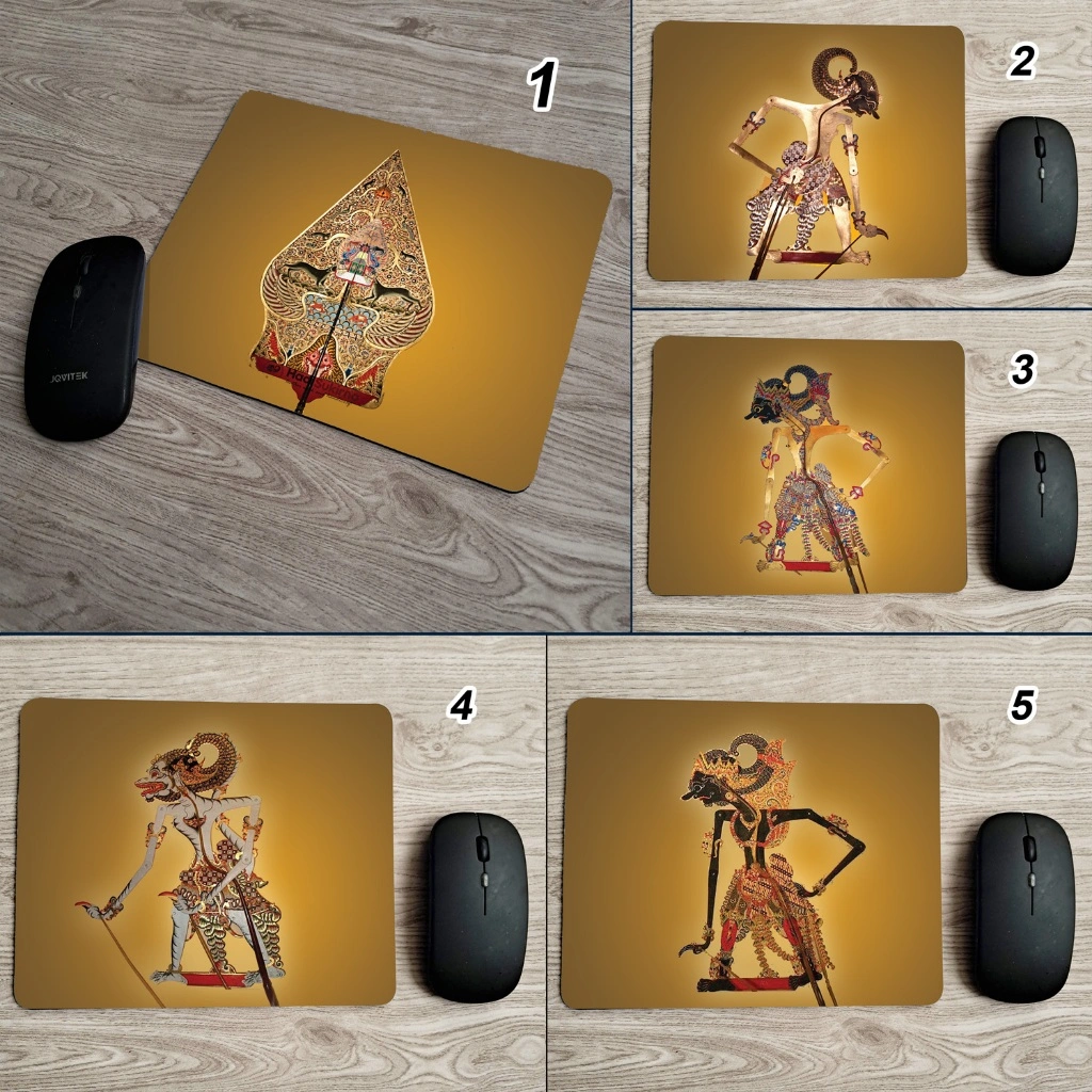 Mouse Pad Motif Wayang Premium Anti-slip Rubber Mousepad