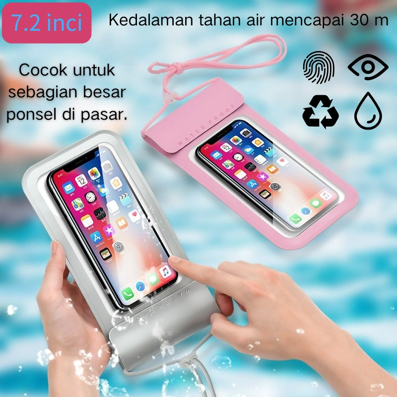 COD*Kantong Tahan Air HP: Kulit, TPU, Transparan, Layar Sentuh, Untuk Berenang, Menyelam, Universal