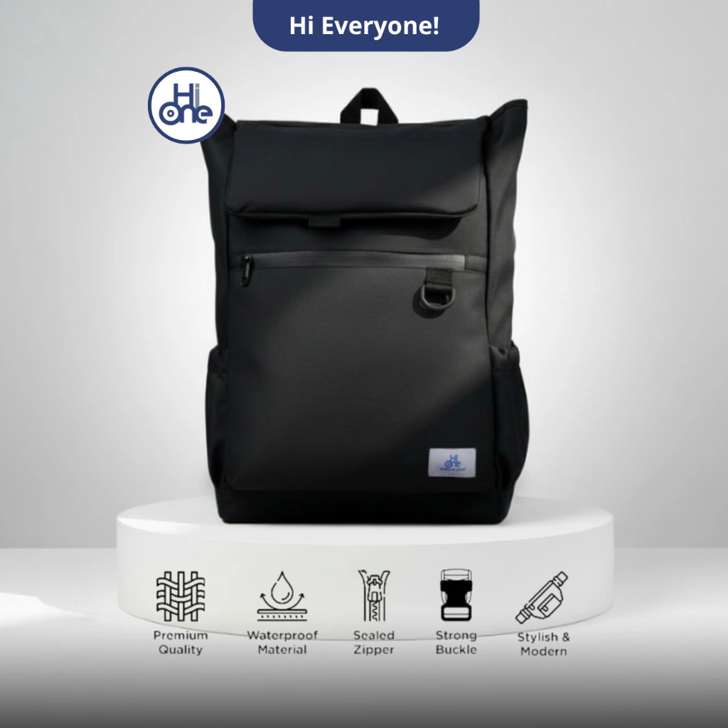 HiOne - Tas Ransel Pria Mega Sekolah Kuliah Kerja Kantor Wanita Waterproof Backpack Laptop Anti Air
