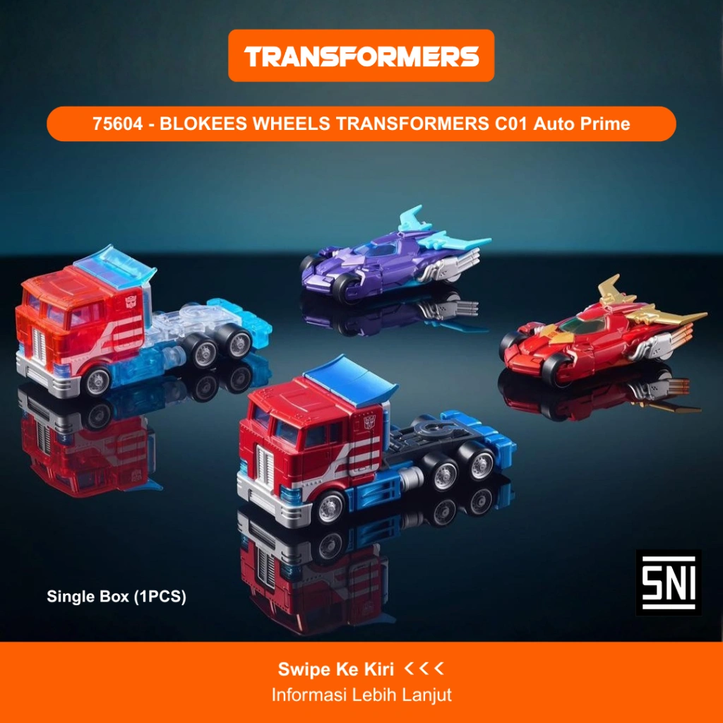 [NEW] READY STOCK! BLOKEES WHEELS TRANSFORMERS C01 Auto Prime - satuan random action figure
