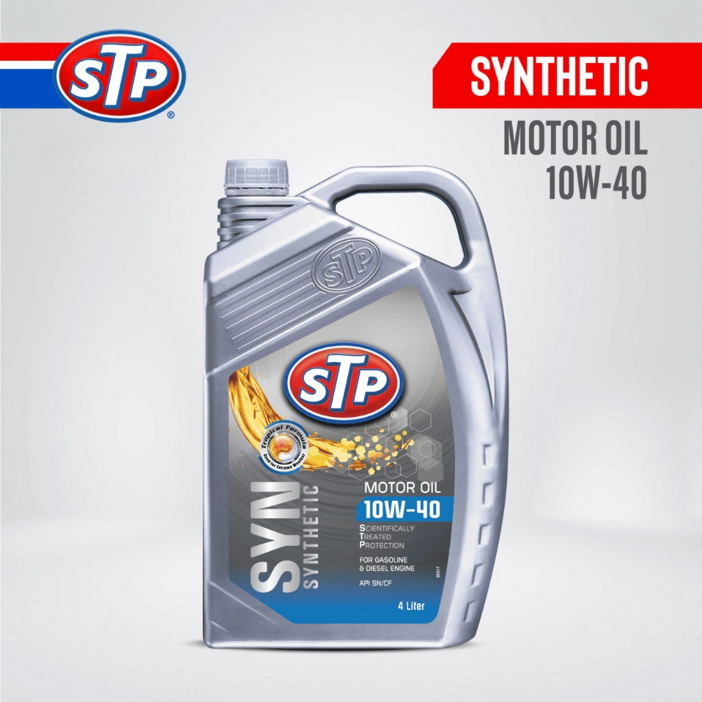 STP - Synthetic Motor Oil 10W-40 4 L Oli Mesin Manual Matic Mobil Motor Sintetik