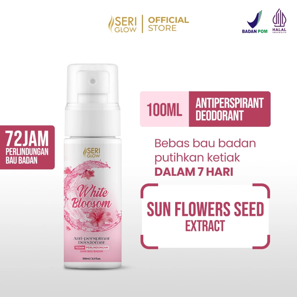 SERI GLOW Deodorant Spray Aroma White Blossom 100 ml Untuk Menghilangkan Bau Badan