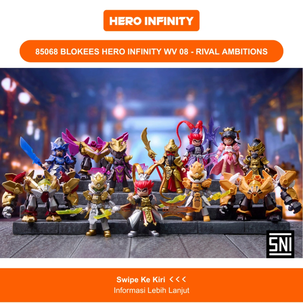 [NEW] READY STOCK!! BLOKEES Blind Box Hero Infinity Warior Version 08 07 06 05 03 GVT Rival Ambitions / Wisdom And Brave / The Great Sage's Duel / Generals Contest / Rise of the Dragon - Satuan Random