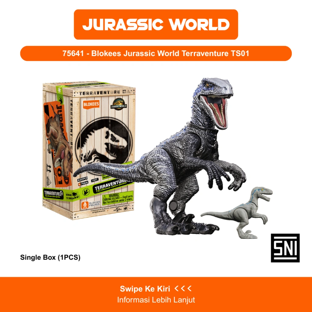 Mainan Koleksi Dinosaurus Blokees TS01 – Jurassic World Terraventure Blind Box