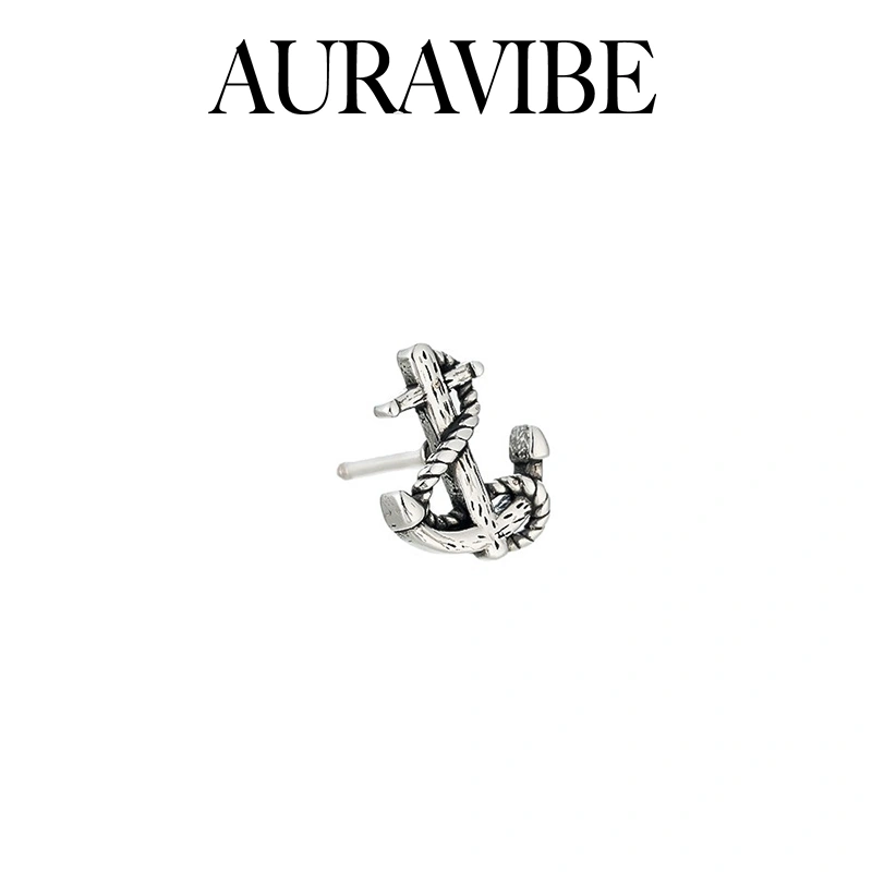 AURAVIBE Anting Jangkar Cyberpunk - Gaya Retro Futuristik yang Edgy & Keren (Koleksi Terbaru)