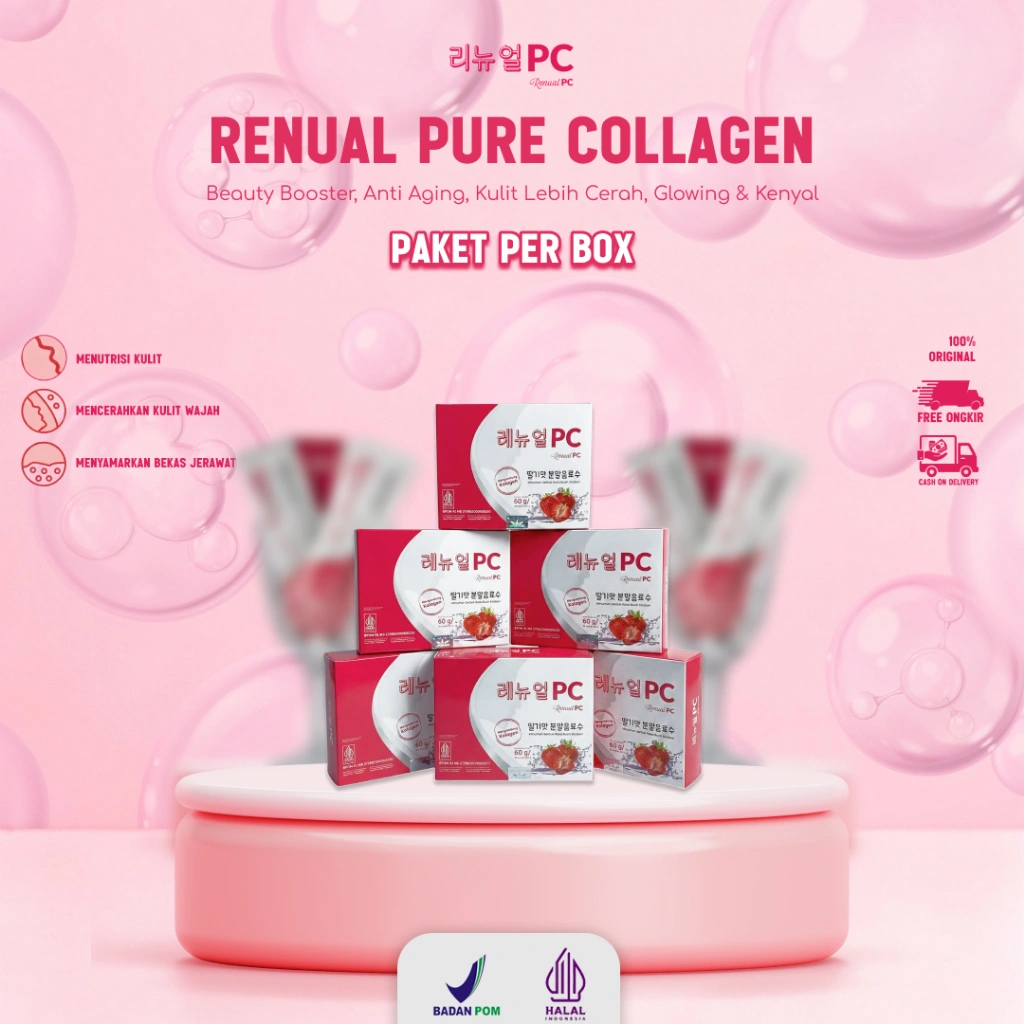 Minuman Kolagen Untuk Flek Hitam - Renual Pure Collagen Sudah BPOM dan Halal Mui