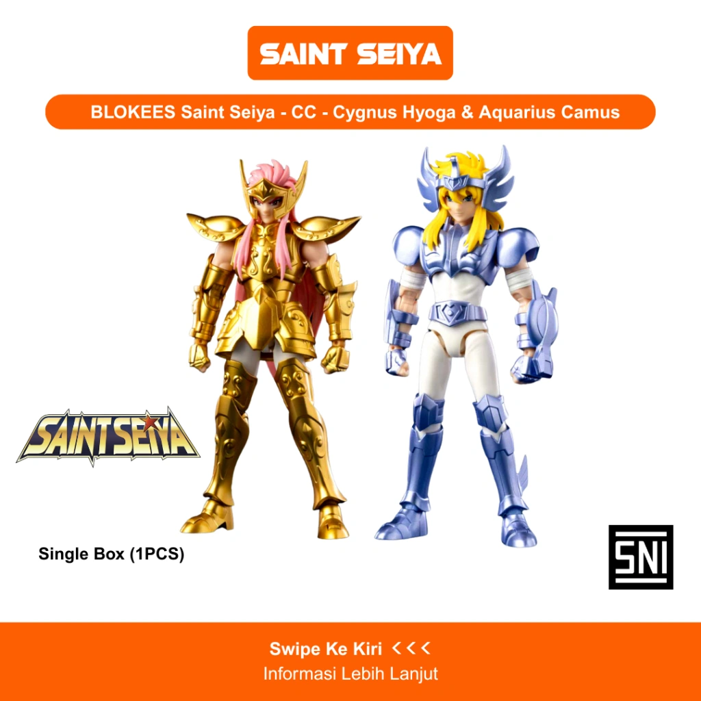 [NEW] READY STOCK!! BLOKEES Figures Saint Seiya - Champion Class Action Figure Anime Model Aries Mu / Leo Aiolia / Scopio Miro / Pegasus Seiya / Sagittarius Aiolos / Cygnus Hyoga / Aquarius Camus - Model Kit