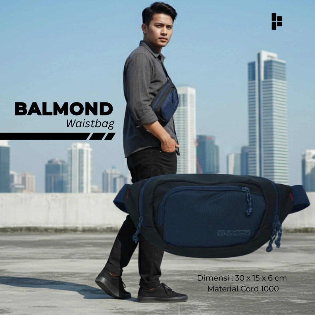 KLIPSCH Balmond Waistbag | Tas Pinggang Pria | Tas Bahu Laki-laki | Tas