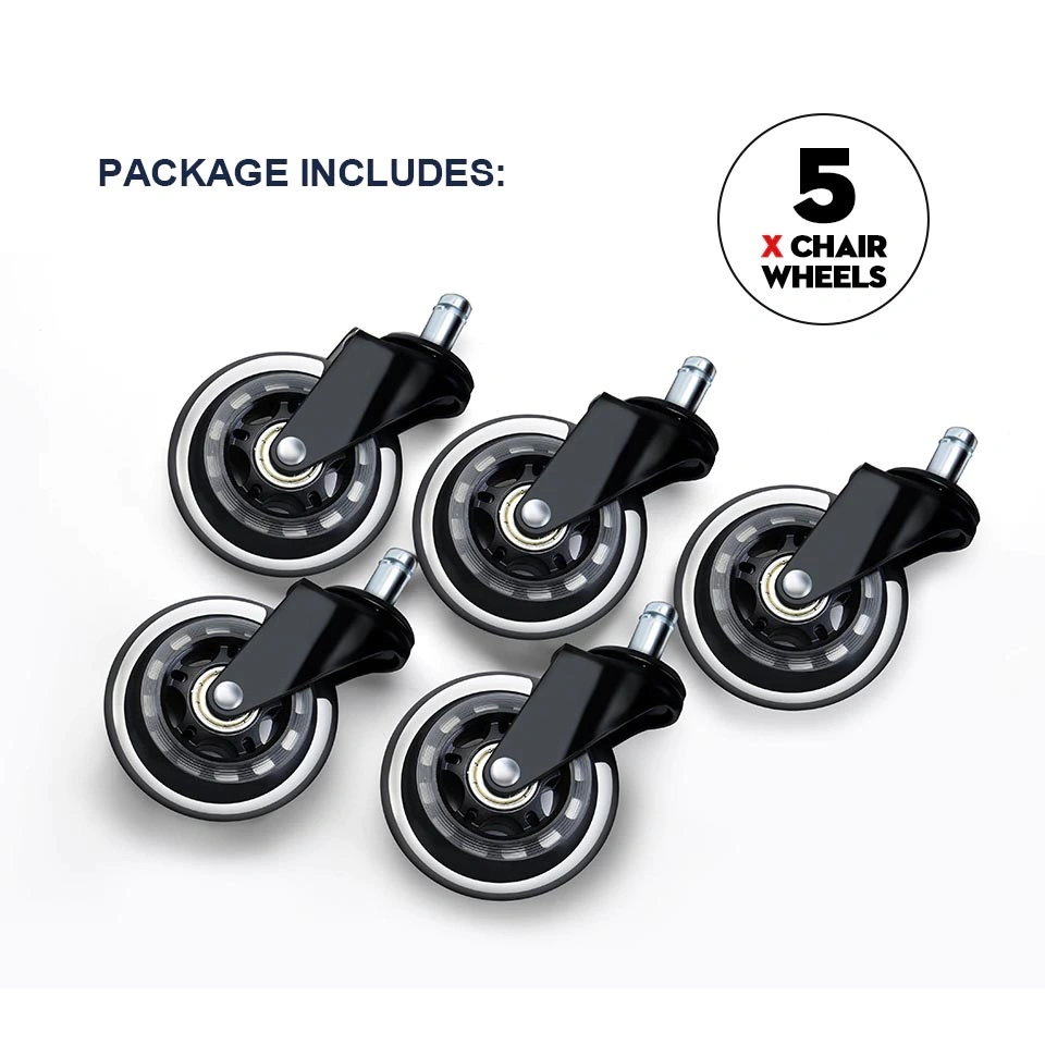 1 SET 5 PCS Roda Kursi Kantor Rollerblade Office Chair Caster 11 mm - Caster-001