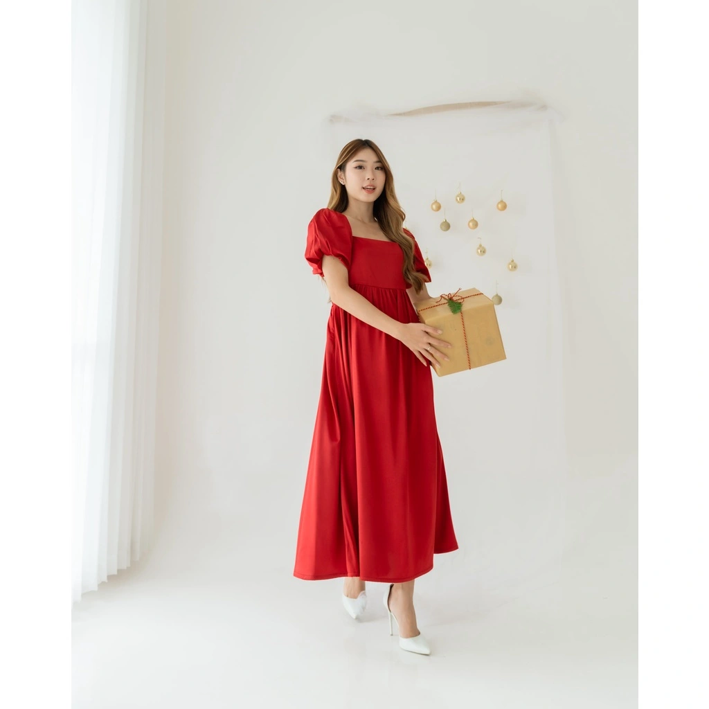 [ Canary ] Carol Dress / Dress Bridesmaid / Baju Wanita / Dress Korea / Dress Kondangan