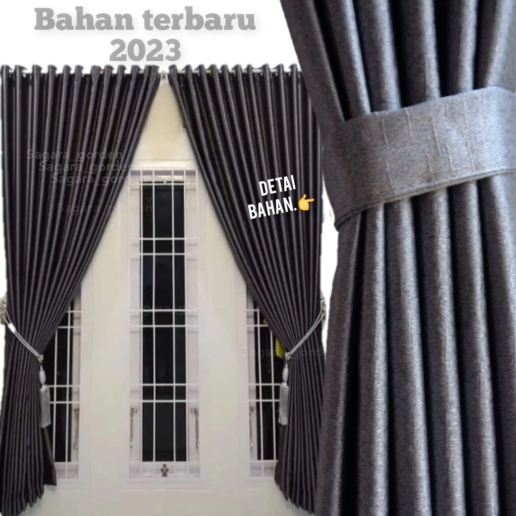 Harga sepesial. Gorden blackout 9gelombang tinggi 260 untuk jendela minimalis dan pintu kamar