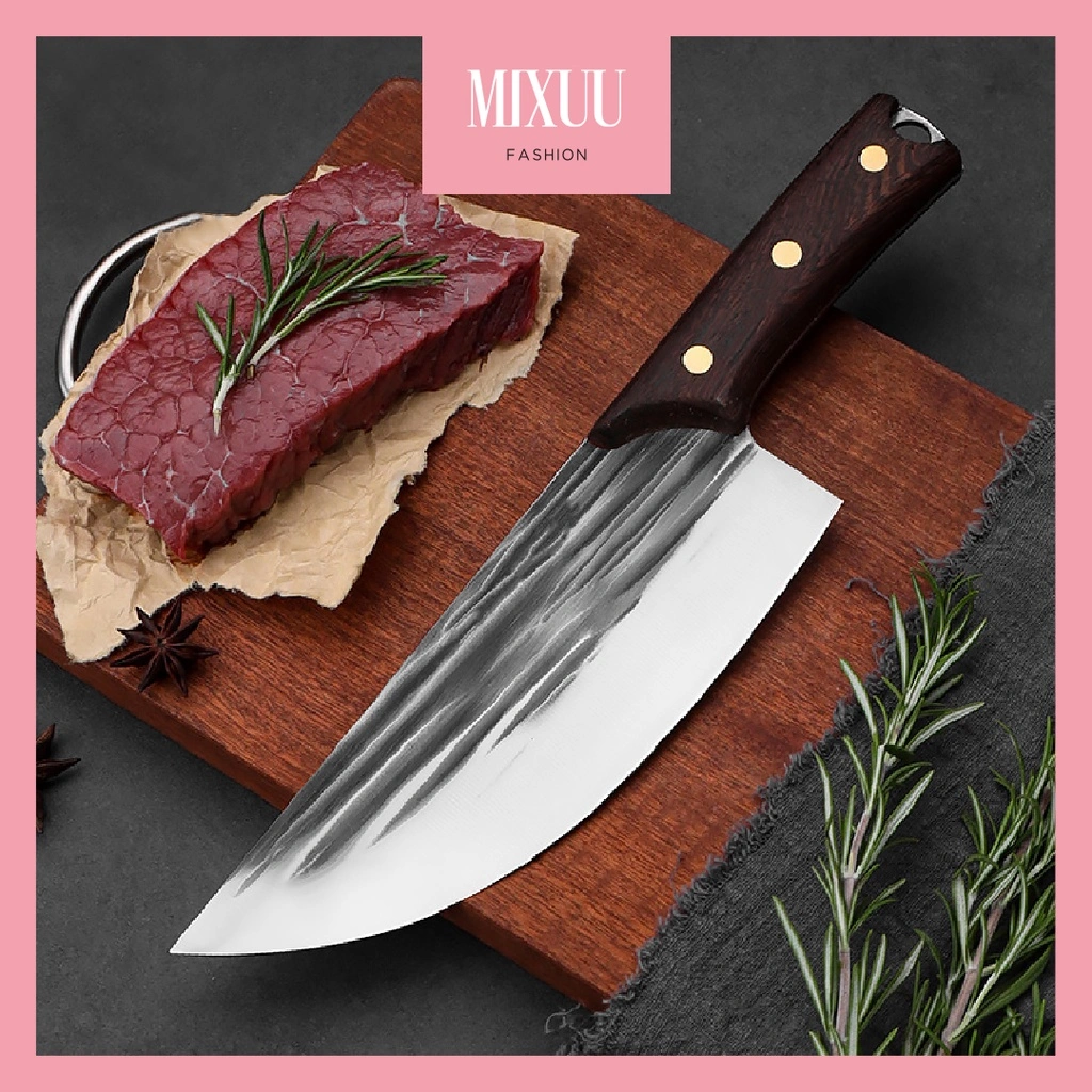 [Tipe C] Pisau Dapur Chef Stainless - Pisau Daging & Sayur - Pisau Besi Tahan Karat Tebal 2,5 mm