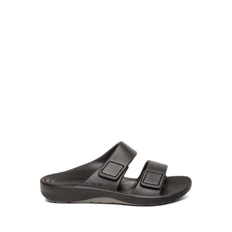 Aetrex Milos Orthotic Men's Slides - BLACK