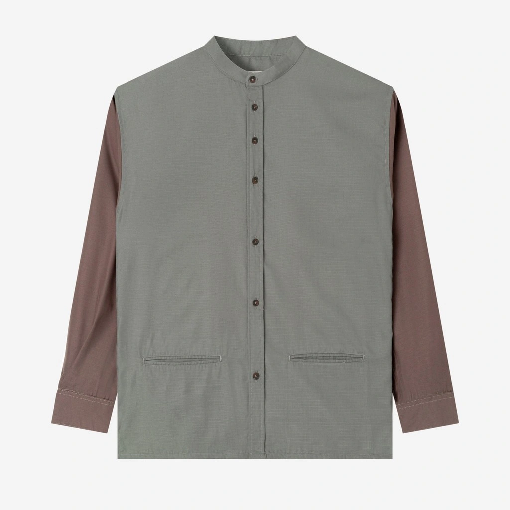 DUHA Baju Koko Lengan Panjang - Hisham - Grey Two Tone