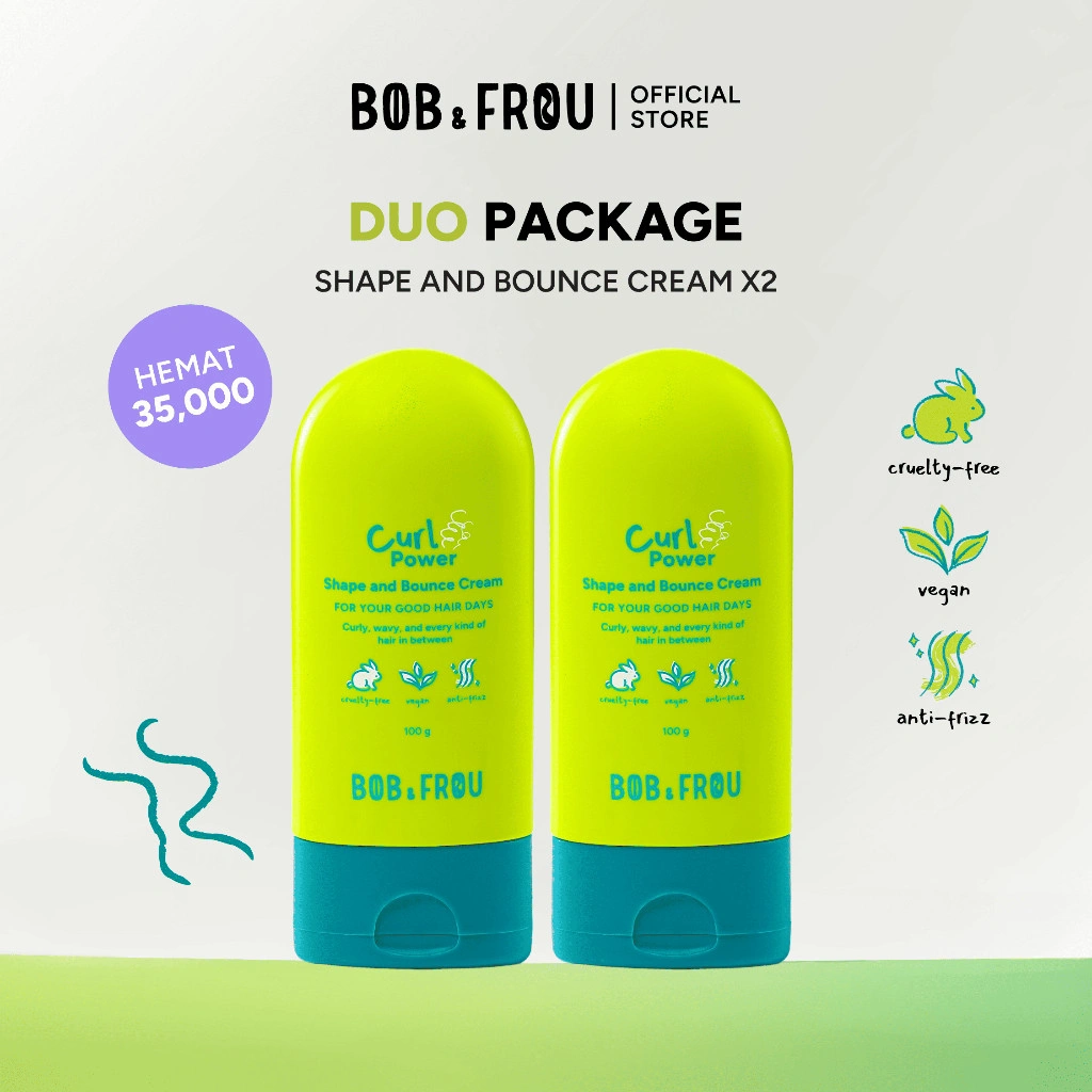 BOB & FROU - Duo Package - Curl Power Shape And Bounce Cream - 100g - Curl Cream