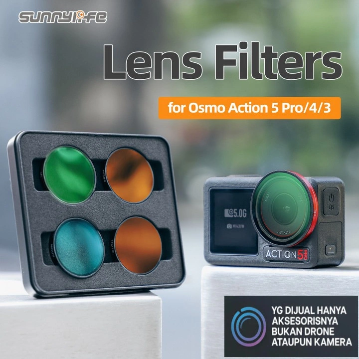 Sunnylife Lens Filters Alloy CPL Filters ND NDPL MCUV Osmo Action 5 Pro/4/3