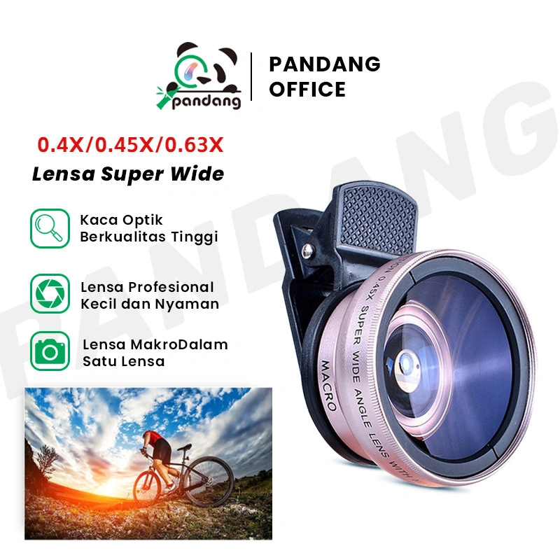 Pandang Lensa Kamera Hp 0.5X 2in1 Lensa Super Wide Angle Lens Macro Smartphone Aksesoris Lensa