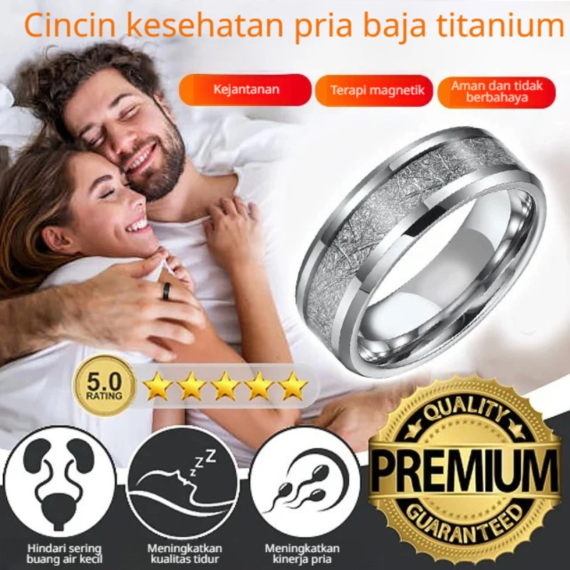 [Tekstur Unik & Nyaman Dipakai] Cincin Titanium Pria Desain Eropa / Aksesoris Fashion Stainless Steel / Perhiasan Modern Tahan Lama