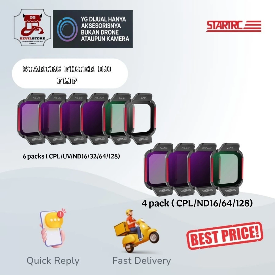 Startrc Filters Set for DJI Flip CPL/UV/ ND16/32/64/128 Filte Flip