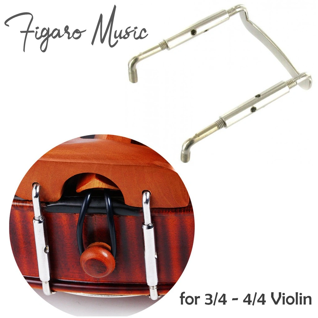 Besi Chinrest Biola 3/4 - 4/4 - Silver