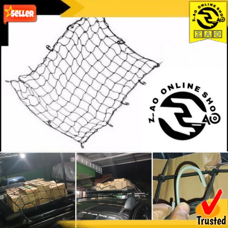 Cargo Net | Tali Jaring Bagasi Atap Mobil Roof Rack Net Cargo cocok buat mudik keluarga atau pribadi