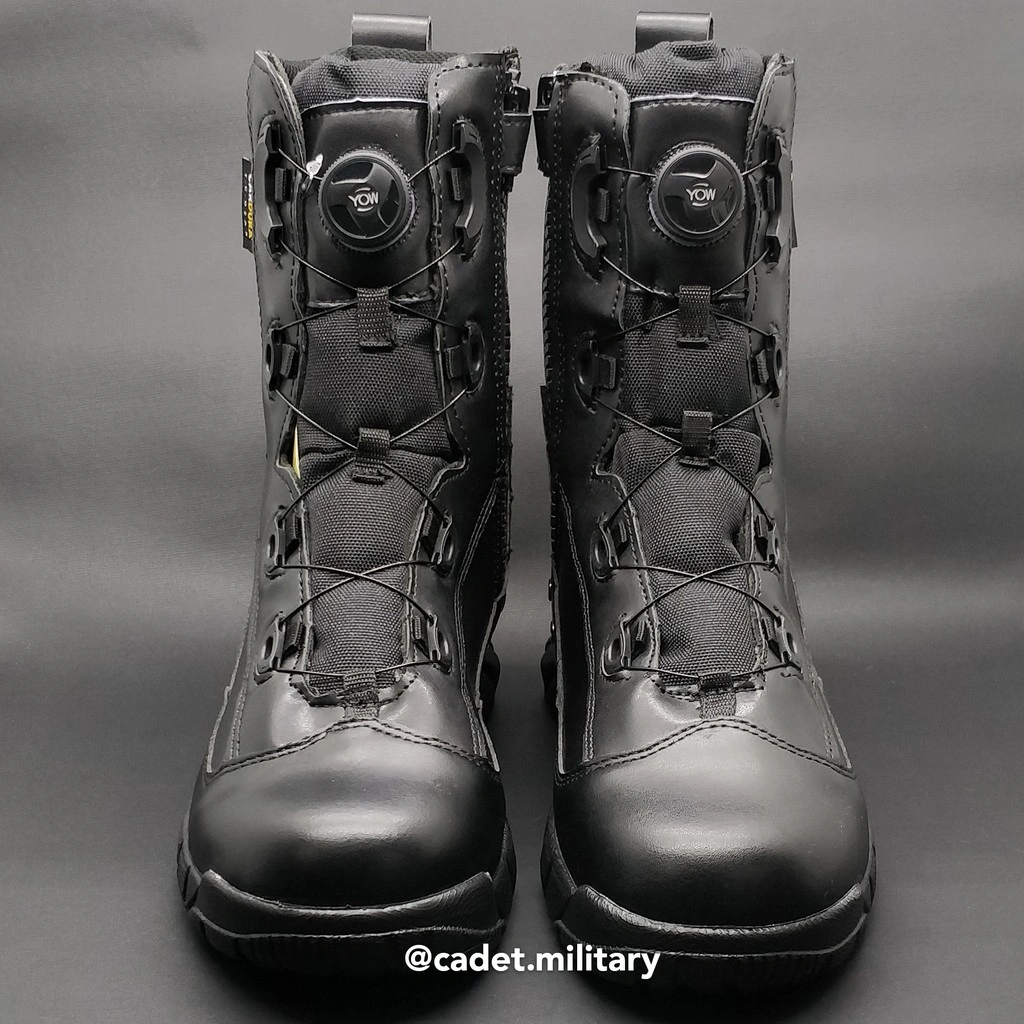 Sepatu Combat Tactical Boots PDL Blackwater Putar (Full Leather Edition) 9 Inci - HITAM