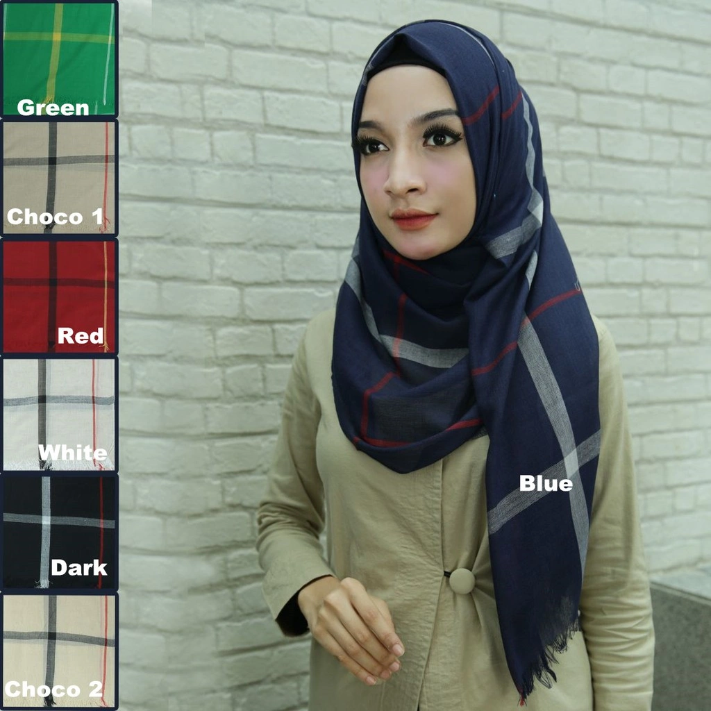 MOBASA OFFICIAL Pashmina Katun rawis Kerudung Rawis Syal Katun -[KOTAK]