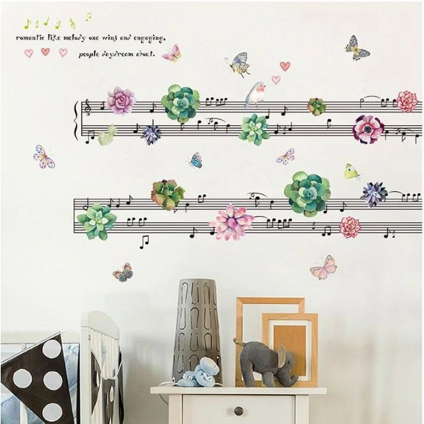 Plant Sheet Music XL8289 (90x60) - Stiker Dinding / Wall Sticker