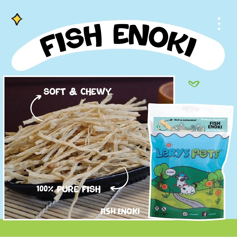 Fish Enoki | Snack Anjing | Snack Kucing | Makanan Anjing | Makanan Kucing | Leryspet