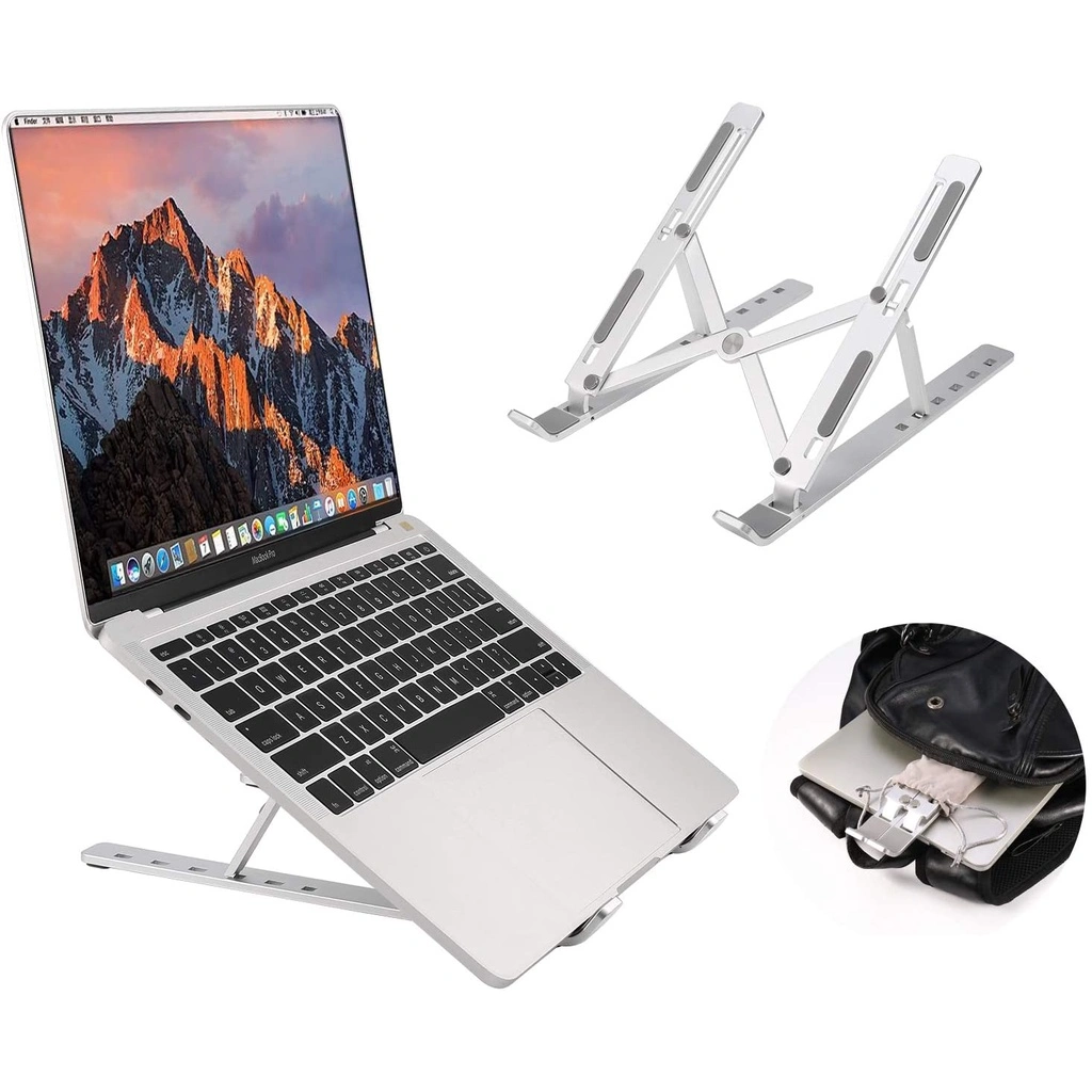 Holder Laptop Simpel / Stand Laptop Lipat Aluminum Universal Dudukan Macbook Stand Standing Tablet