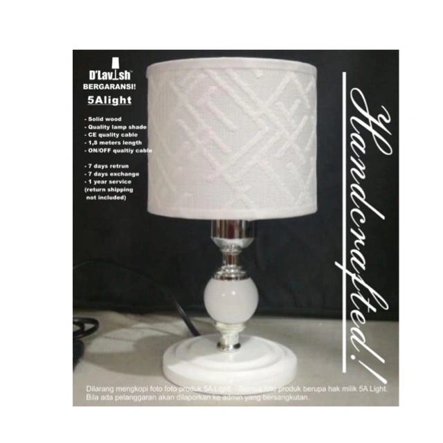 Garnet WOOD 023K WX - Lampu Meja Hias Nakas Minimalis/Lampu Tidur/Lampu Malam