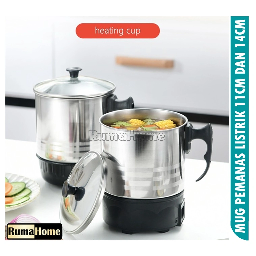Mug Elektrik Pemanas Air Stainless Elektrik Heating Teko Listrik
