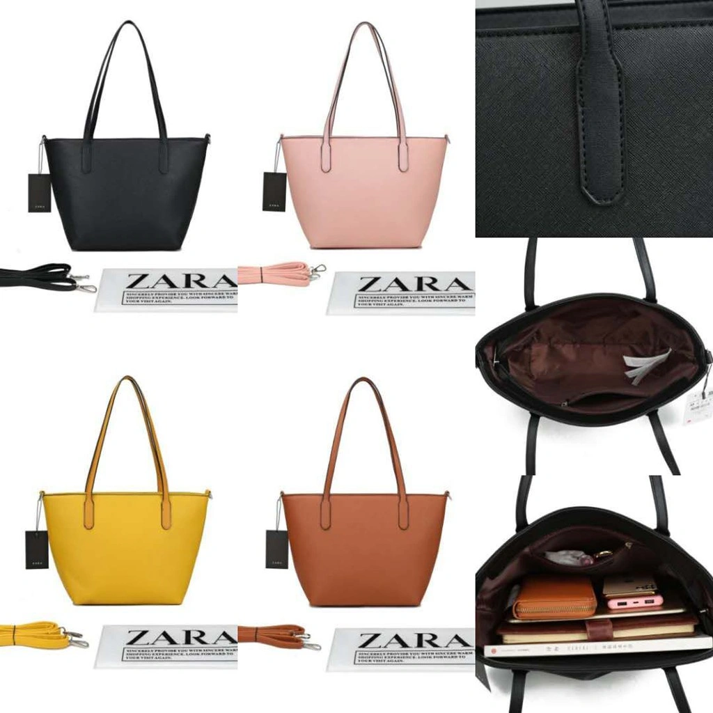 Tas Wanita kerja Tote Bag wanita z4r4 Import Full Embosh Plus Tali Panjang Size Besar#040