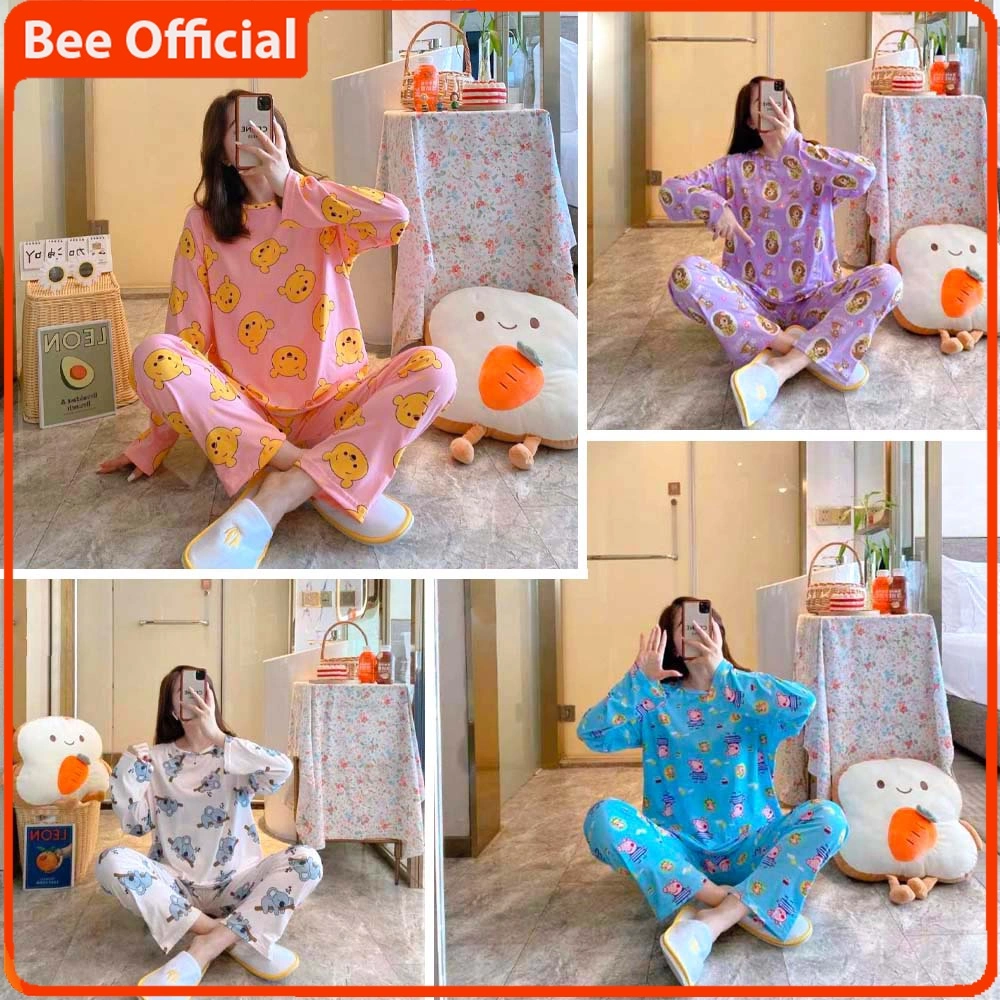 BEE - Setelan Wanita / Baju Tidur Wanita Piyama Wanita Baju Tidur Spandex