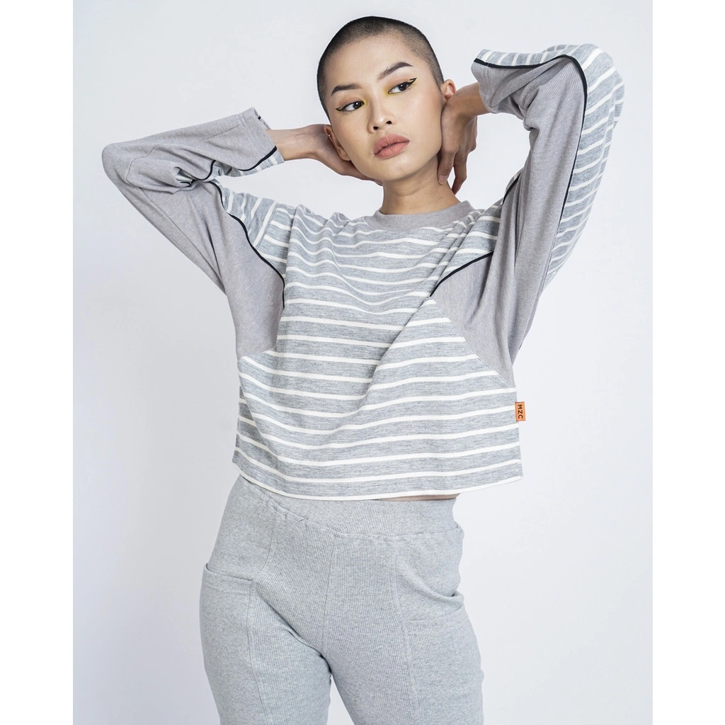MUZCA WOMEN Reese Pattern-cut Sweatshirt - SKU 15-483