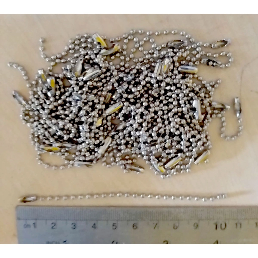 Gantungan Rantai Kuku Biji Lada Merica pelor nickel warna silver