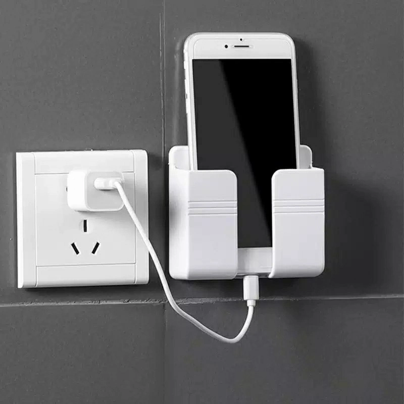 holder hp tempel dinding rak remote Charger tembok Stand phone holder
