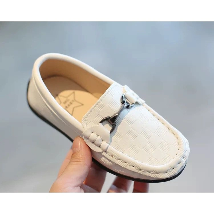 MetaCollections Sepatu Pantofel Anak Laki-Laki putih /Sepatu Formal Anak Casual Import Usia 1-5 Tahun MTK102