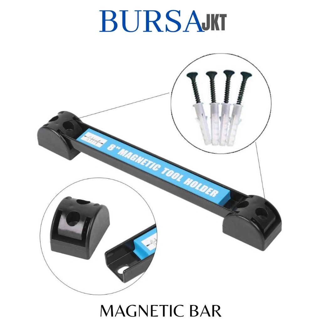 MAGNETIC TOOL BAR ORGANIZER RAK MAGNET DINDING GANTUNG PERKAKAS 8 - 24 INCH