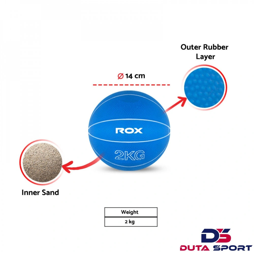 Medicine Ball Exercise Bola Latihan 2Kg ROX Original