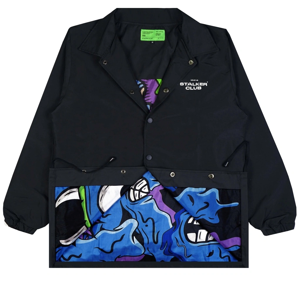 Stalker Jacket Coach - Grim Hitam Anti Air