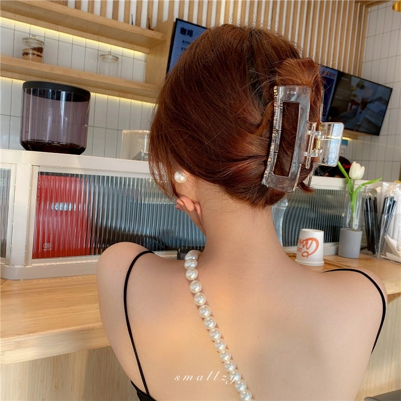 [CUCI GUDANG] JEPIT JEPITAN BADAI JEDAI KOTAK PERSEGI PANJANG BESAR KLIP RAMBUT TEBAL TRANSPARAN KOREA WANITA KOREAN WOMEN SQUARE RECTANGLE JAW THICK HAIR ACCESSORIES CLUTCHER CLAW CLIP CLIPS ACRYLIC TRANSPARENT THICK HAIR COLOR LARGE BIG SIZE