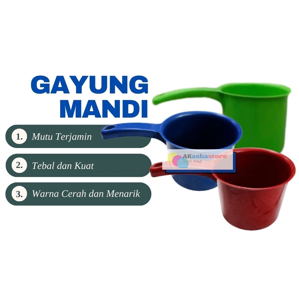 Gayung Mandi Anak dan Dewasa / Peralatan Mandi Anak Bayi Plastik