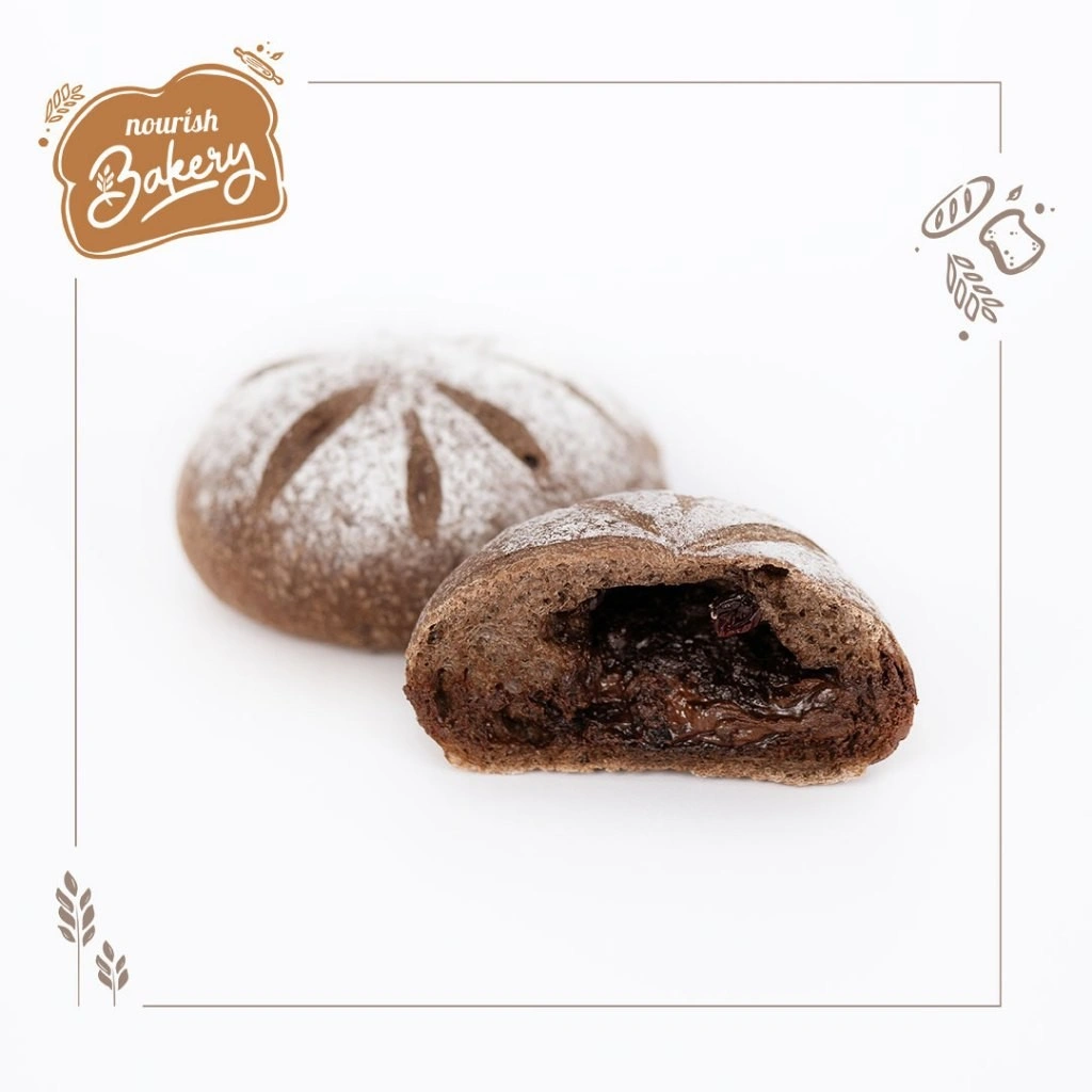 Double Choco Cranberry - 100% Sourdough Soft Bread dengan isian coklat