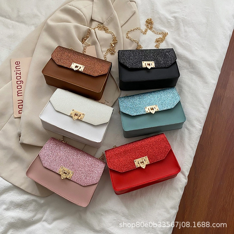 Tas Bahu cewek fashion korea model amplop berkilau handbag selempang wanita