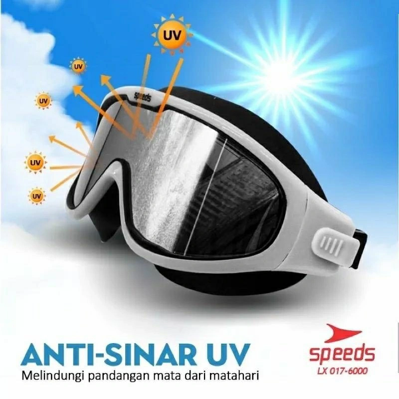 SPEEDS kacamata renang dewasa original LX 017-LX6000 anti flog & kabut UV hu