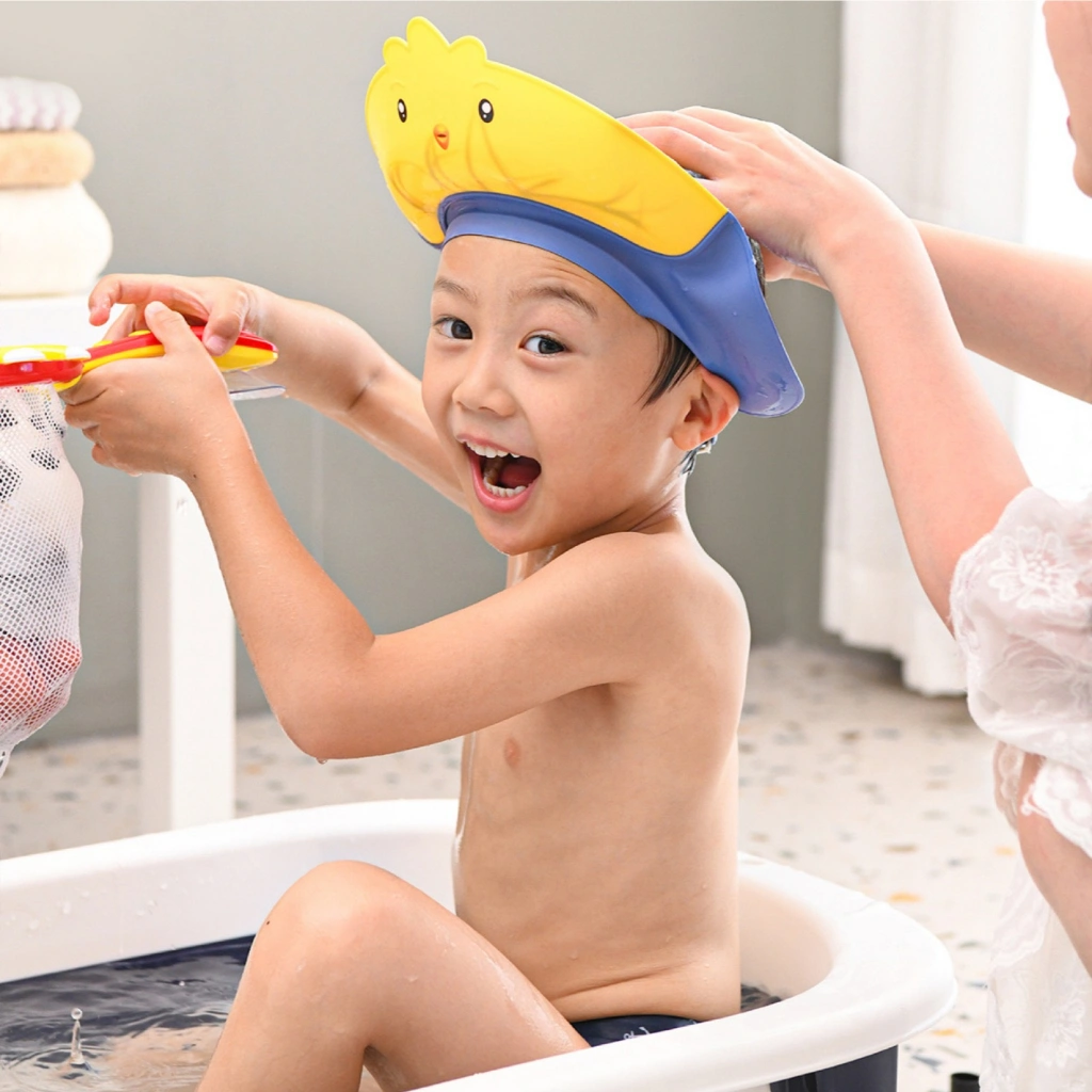CB - Keola Topi Keramas Anak  Animal Bird / Baby Shower Cap / Peralatan Mandi Anak Shampoo